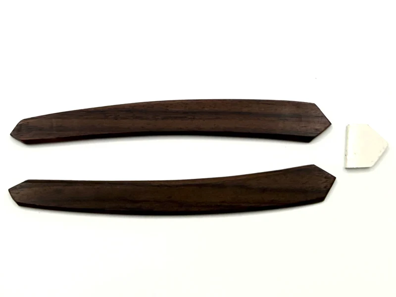 Straight Razor Scales for 5/8-6/8 Blades - Rosewood with Angled Ends - One Pair/Set