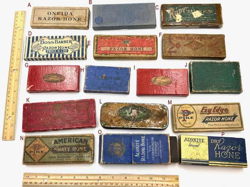 Various Manufacturers Vintage Boxed Barber Hones in Good Condition - Choose Your Hone