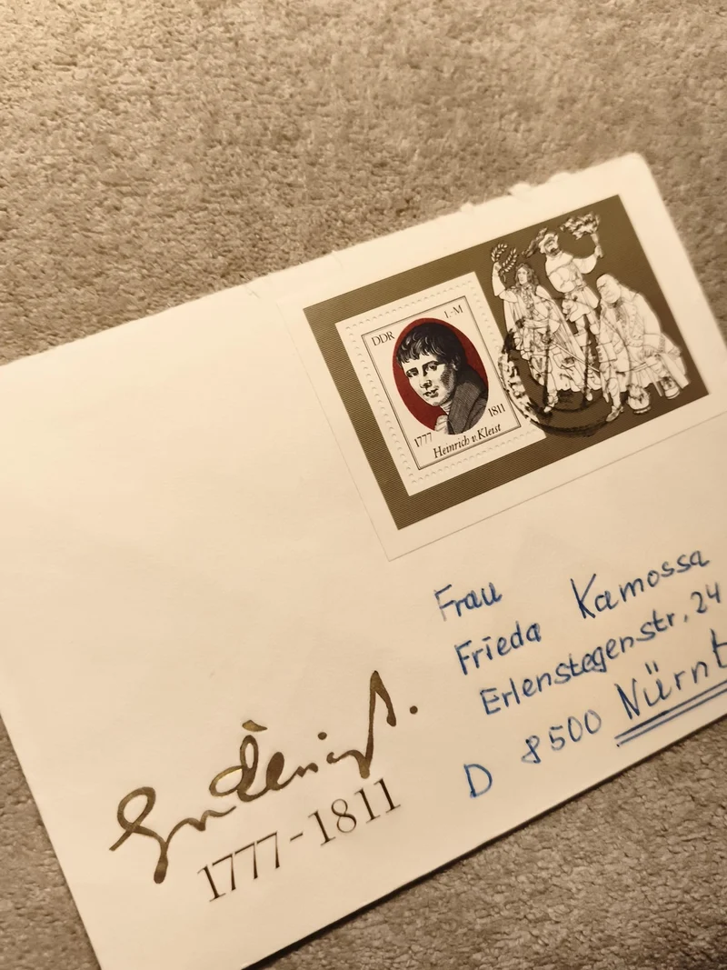 Lettre affranchie DDR Heinrich von Kleist 1777-1811, enveloppe illustrée philaté