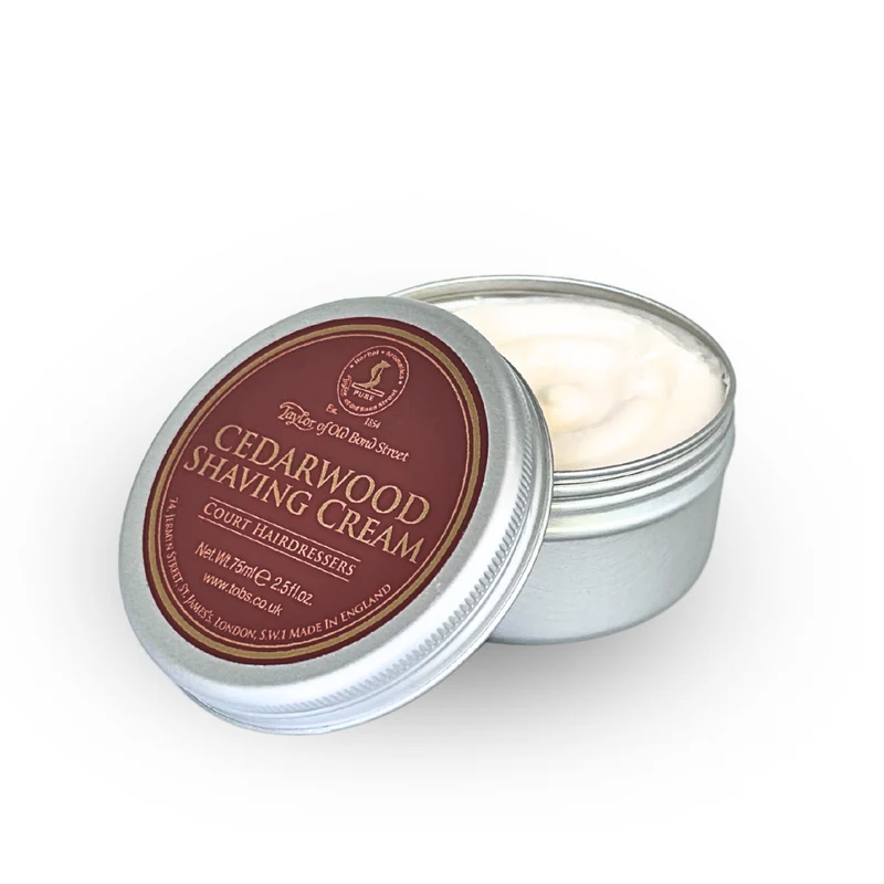 Taylor of Old Bond Street Cedarwood Shaving Cream 75ml (2.5 oz)