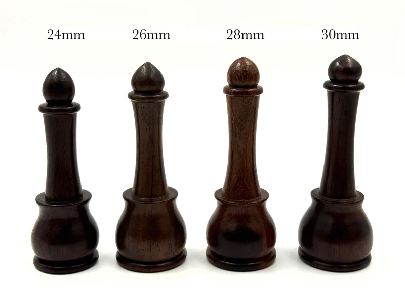 Rosewood Long Style Shaving Brush Handles - for 24mm, 26mm, 28mm or 30mm knots