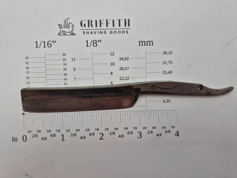 Vintage Wostenholm Sheffield Etched Razor for Restoration