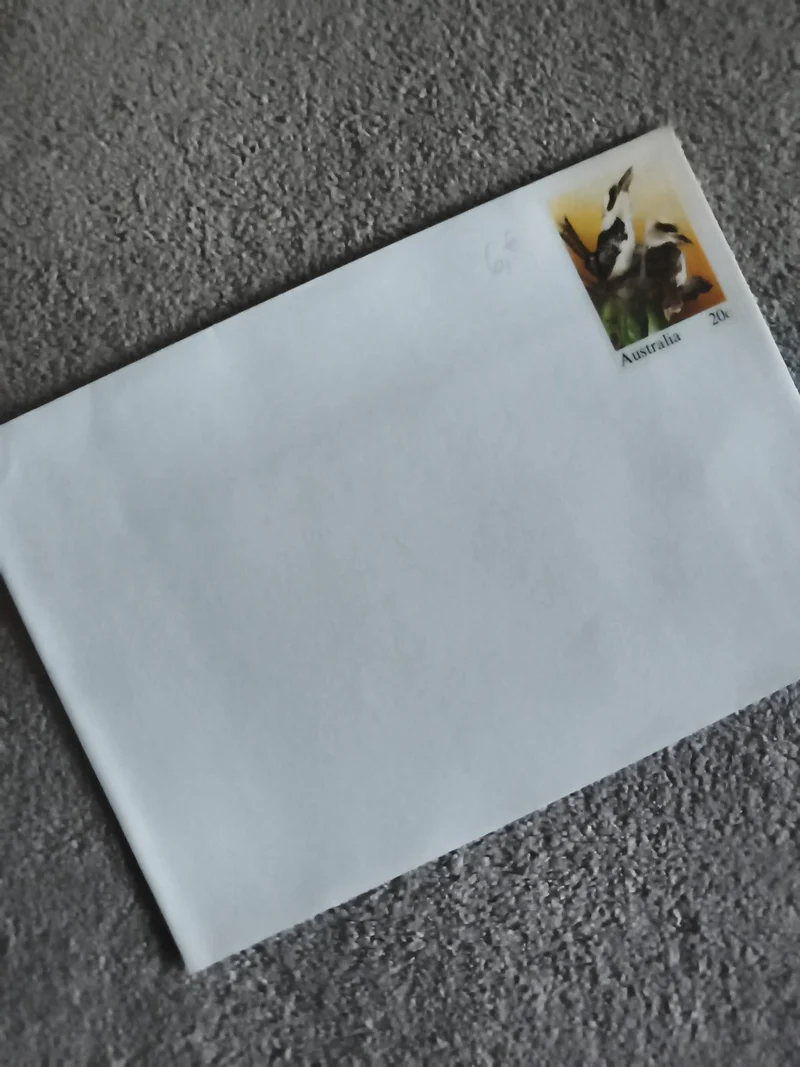 Lettre affranchie Australie timbre oiseaux 20c philatélie enveloppe (Ref 27)