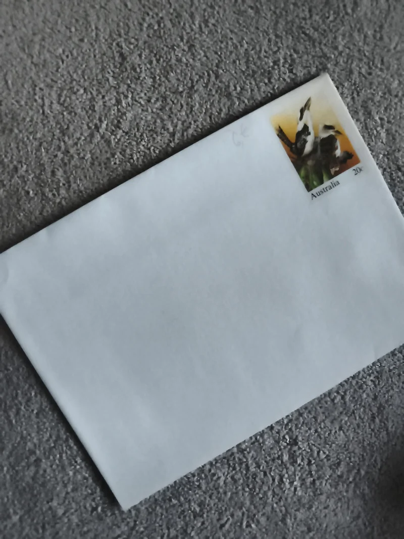 Lettre affranchie Australie timbre oiseaux 20c philatélie (Ref 27)