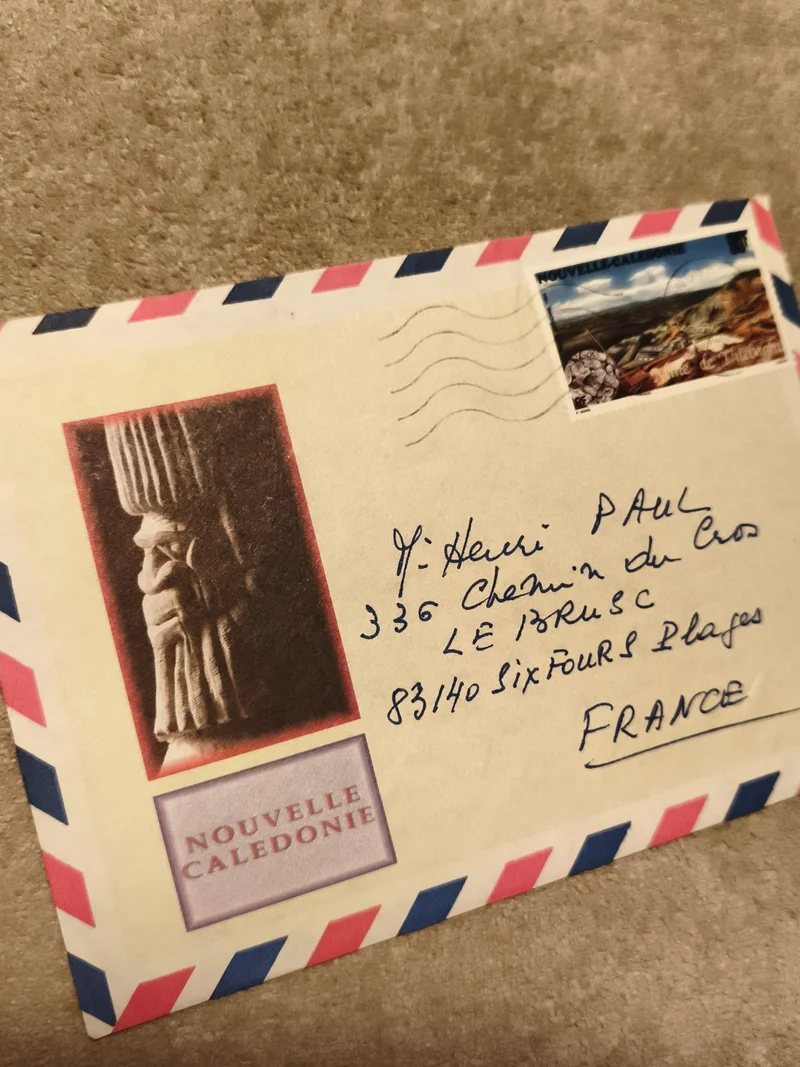 Lettre affranchie Nouvelle-Calédonie cachet visible timbre paysage (Ref 27)