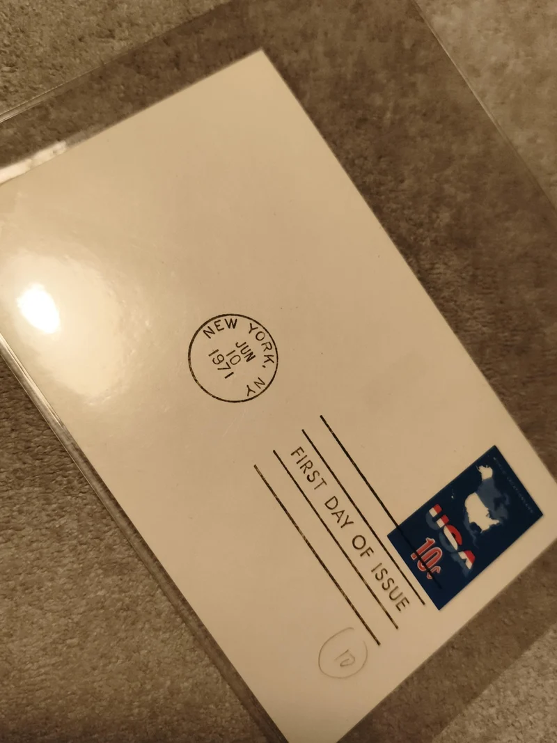 Première enveloppe premier jour USA 1971, timbre 10c, New York, philatélie (Ref