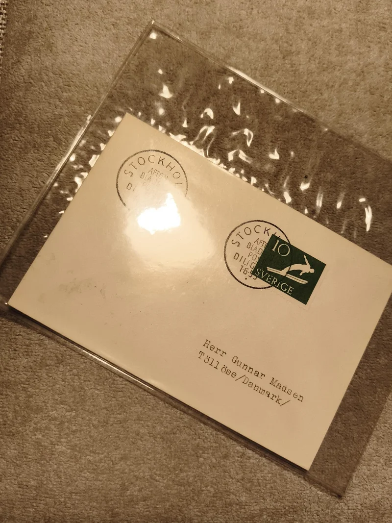 Lettre affranchie Suède Stockholm cachet 1960 timbre oiseau philatélie (Ref 27)