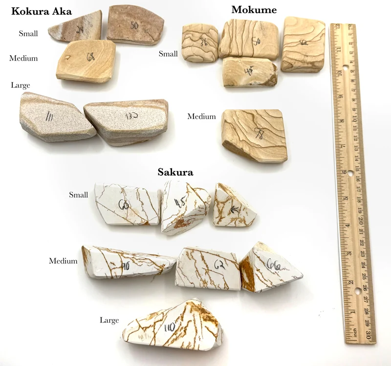 Iyoto Nagura - Mokume, Shiro & Kokuro Aka Japanese Medium Grit Natural Whetstones - Choose Your Stone