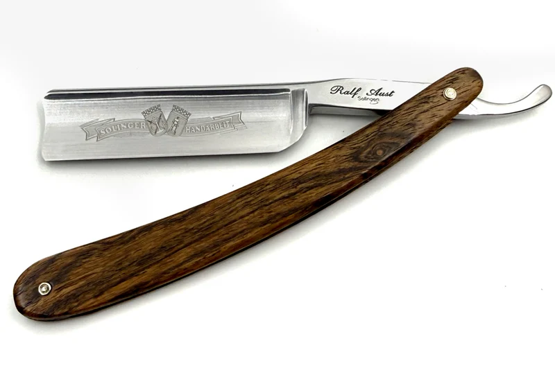 Ralf Aust 5/8 Blade with Spanish Tip & Blackwood Scales Full Hollow Solingen Straight Razor