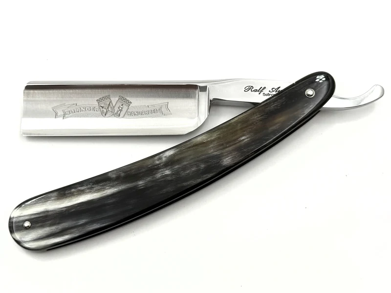 Ralf Aust 7/8 Blade with Square Tip & Horn Scales Full Hollow Solingen Straight Razor