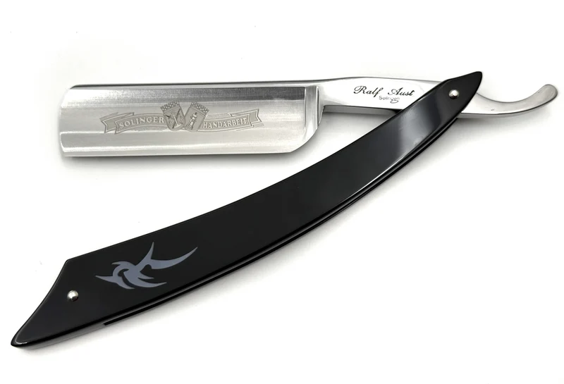 Ralf Aust 7/8 Blade with Round Tip & Acrylic Scales Full Hollow Solingen Straight Razor