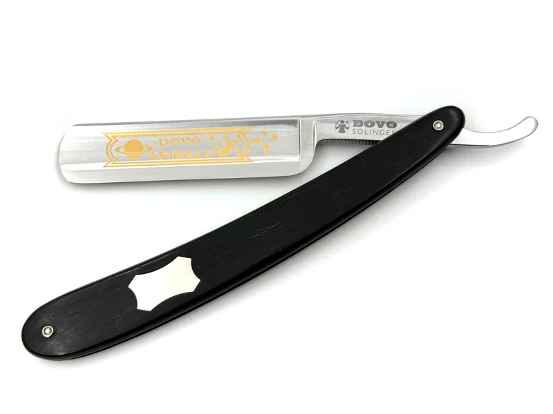 Dovo "Astrale" Ebony Handle 5/8 Full Hollow Round Tip Solingen Straight Razor