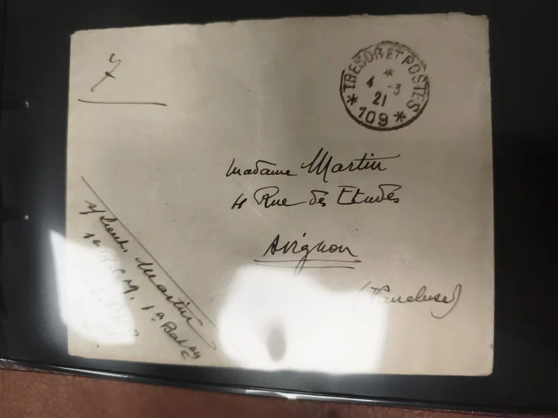 Lettre ancienne Trésor et Postes Avignon manuscrite enveloppe philatélie