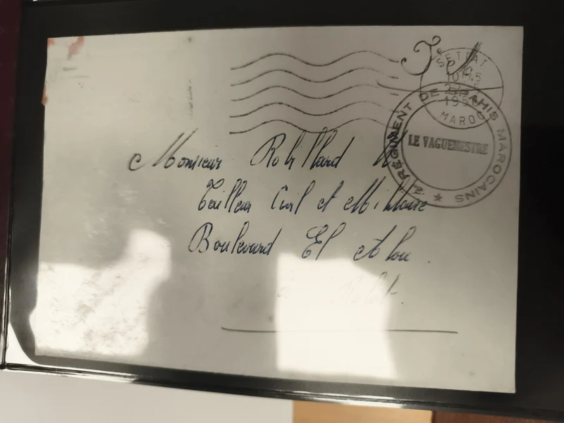 Lettre militaire Maroc 1945 cachet vaguemestre Settat philatélie courrier postal
