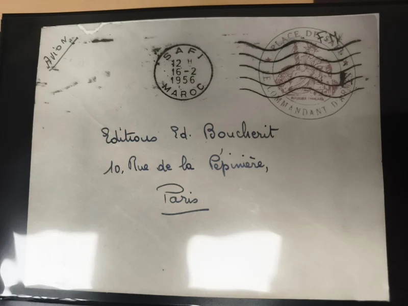 Lettre affranchie Maroc 1956 cachet Safi avion, timbre République Française