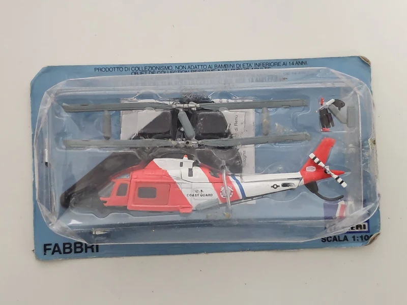 Hélicoptère rétro Fabbri échelle 1:10 ancien modèle collection vintage rare