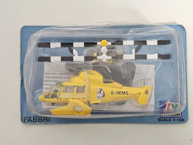 Hélicoptère ancien Fabbri 1:10, maquette vintage collection rétro rare occasion