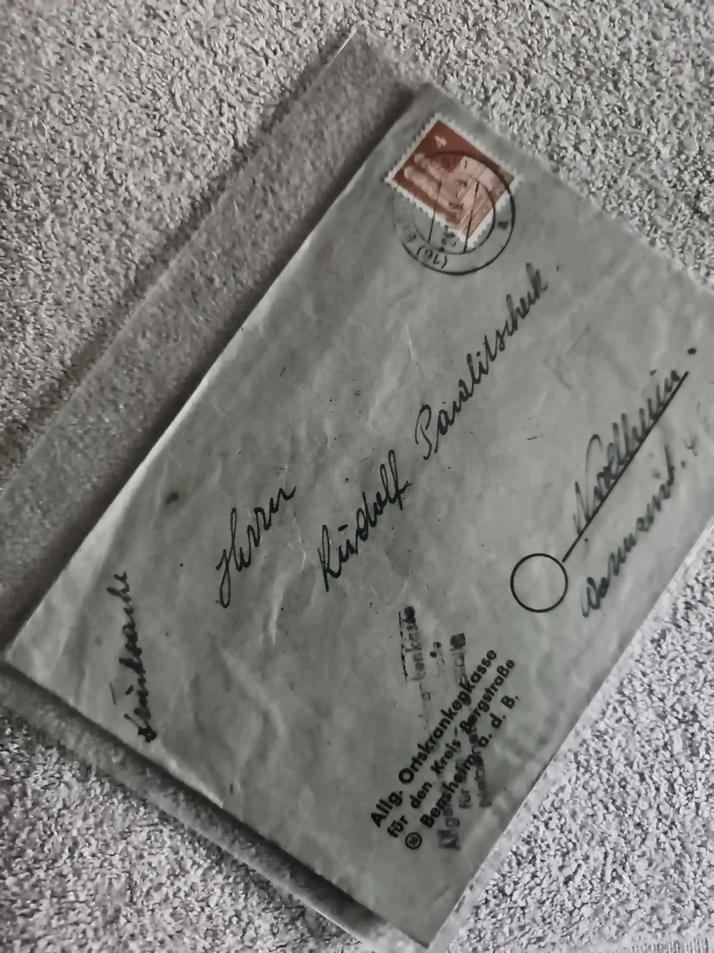 Lettre ancienne timbrée Allemagne, cachet visible, philatélie historique (Ref 27