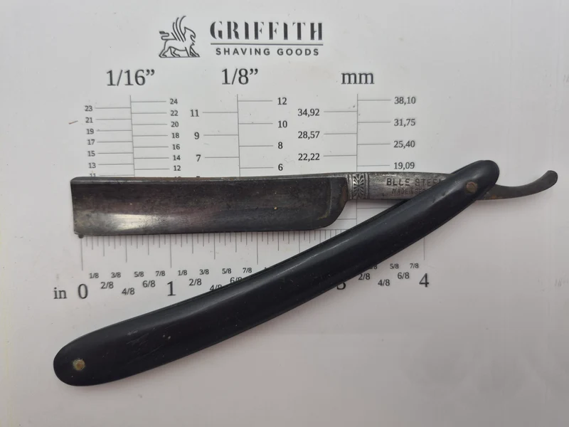 Vintage Heckel Bros. Blue Steel Razor for Restoration
