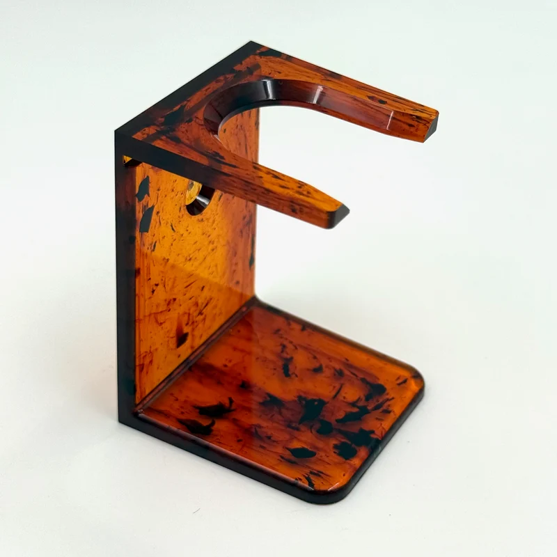 Acrylic Shaving Brush Drip / Drying Stand - Tortoise
