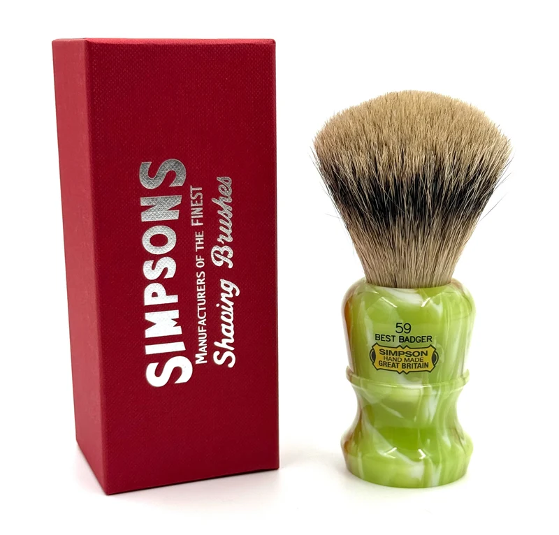 Limited Edition Simpsons 59 Best Badger Shaving Brush - Jade