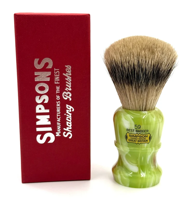 Limited Edition Simpsons 59 Best Badger Shaving Brush - Jade