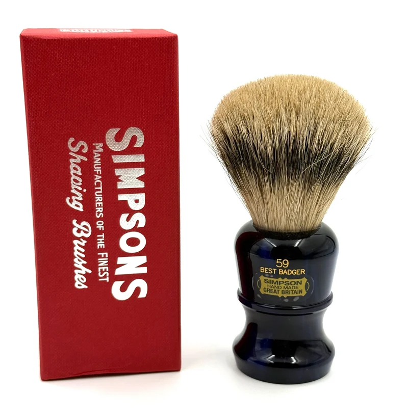 Limited Edition Simpsons 59 Best Badger Shaving Brush - Sapphire