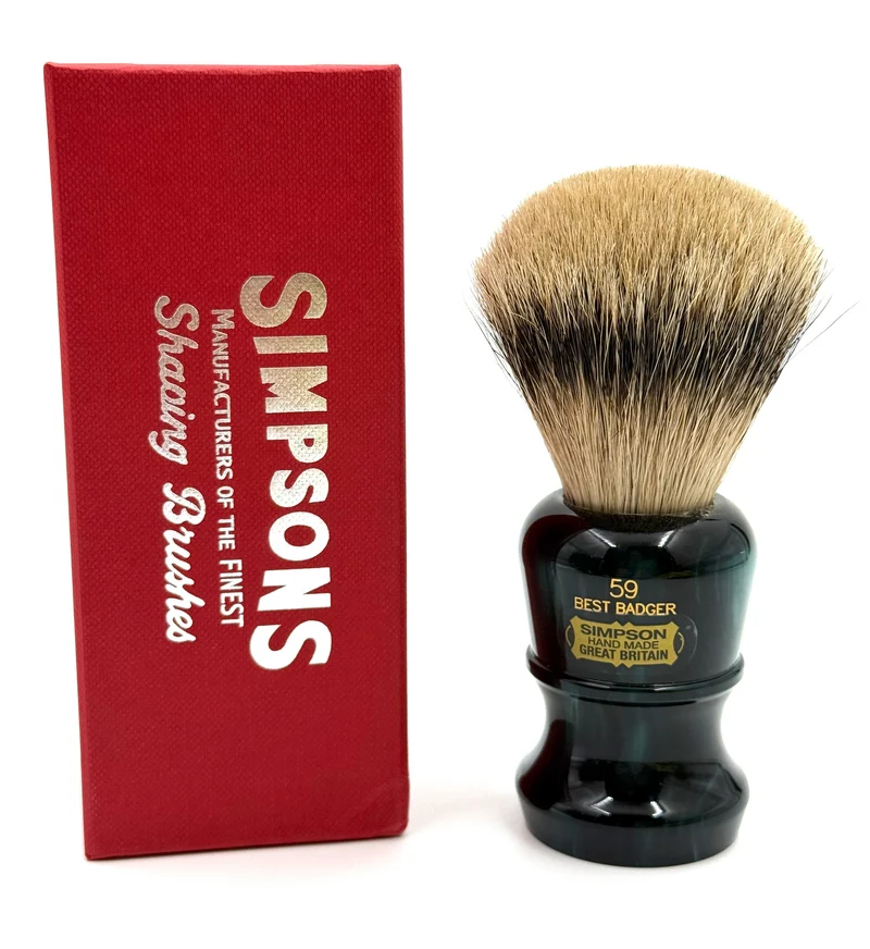 Limited Edition Simpsons 59 Best Badger Shaving Brush - Emerald