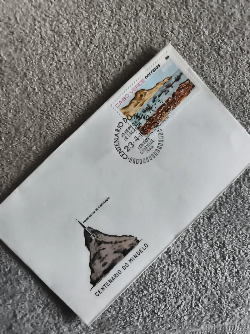 Lettre Premier Jour Cabo Verde Centenario do Mindelo timbre illustré (Ref 27)