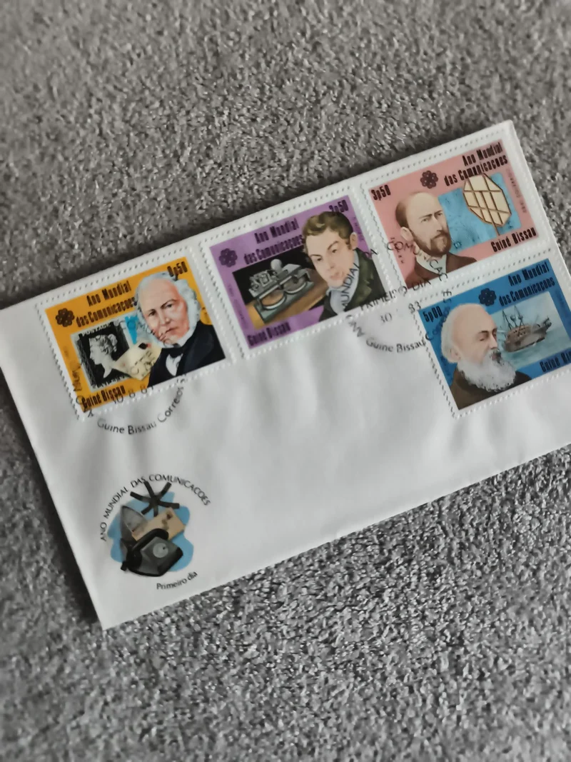 Lettre Premier Jour Guinée Bissau Ann Mundial des Communications Timbres thémati