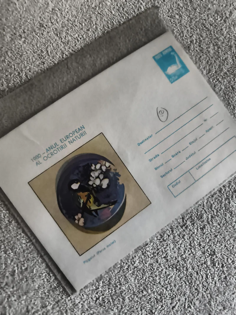 Lettre premier jour Roumanie 1990 timbre nature enveloppe illustrée philatélie