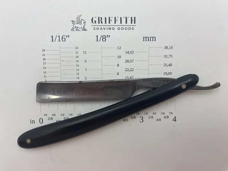 Vintage Voigt Starr & Co. Etched American Razor for Restoration