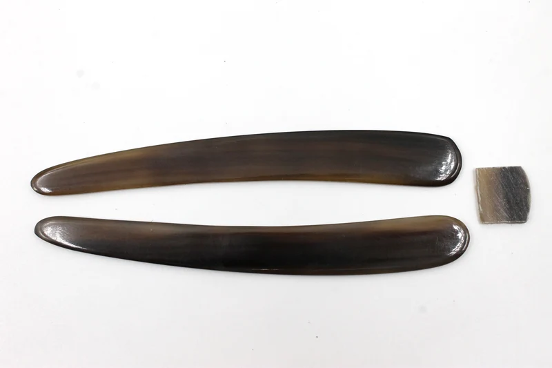 Straight Razor Scales for 5/8-6/8 blades - Dark Brown Buffalo Horn - One Pair/Set