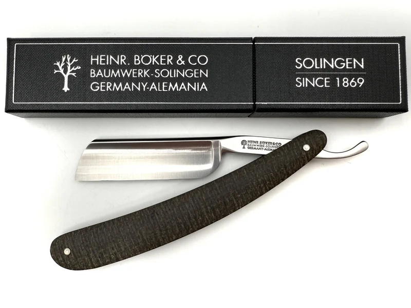 Boker Lounge-Bar 6/8 Blade with Composite Scales Full Hollow Solingen Straight Razor
