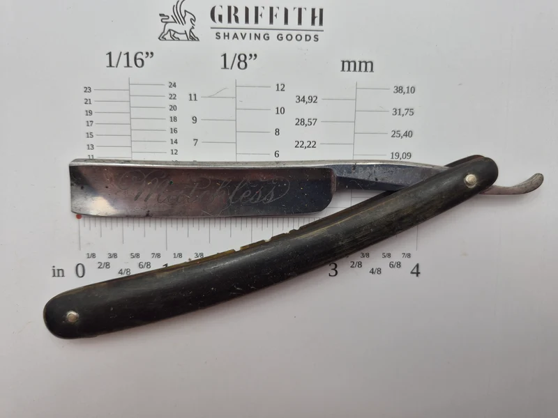 Vintage Bannister "Matchless" Etched American Razor for Restoration
