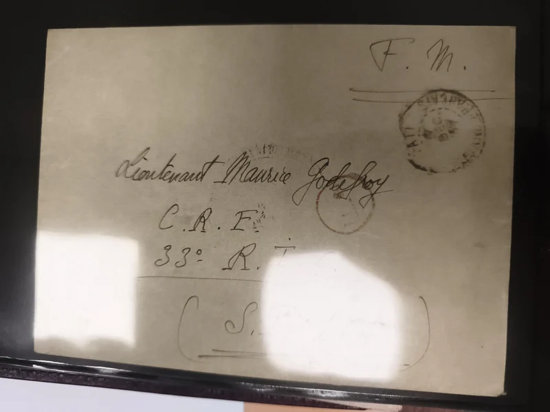 Lettre militaire France 33e R.I. F.M. oblitération cachet philatélie