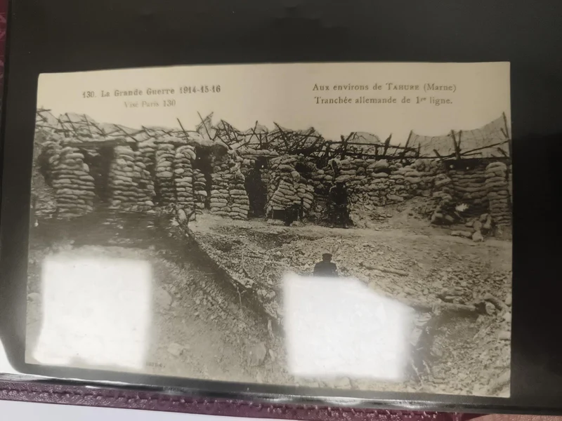 Carte postale Guerre 14-18 Tahure Marne tranchée allemande photo WW1