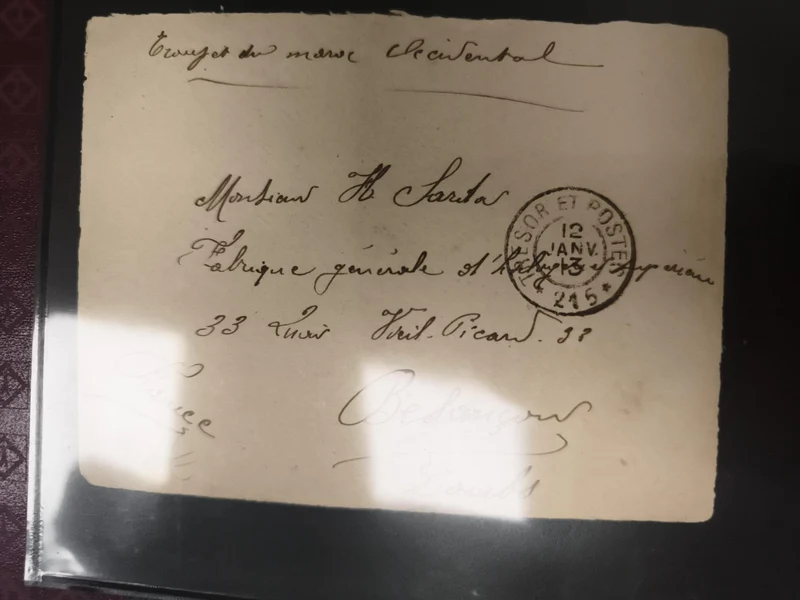 Lettre manuscrite oblitérée 1913 cachet Trésor et Postes Besançon philatélie