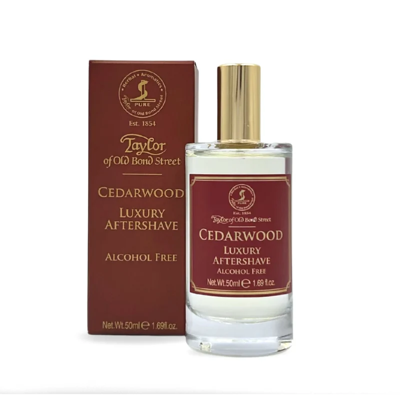 Taylor of Old Bond Street Cedarwood Alcohol Free Aftershave Lotion for Sensitive Skin- 50ml (1.7 fl. oz)