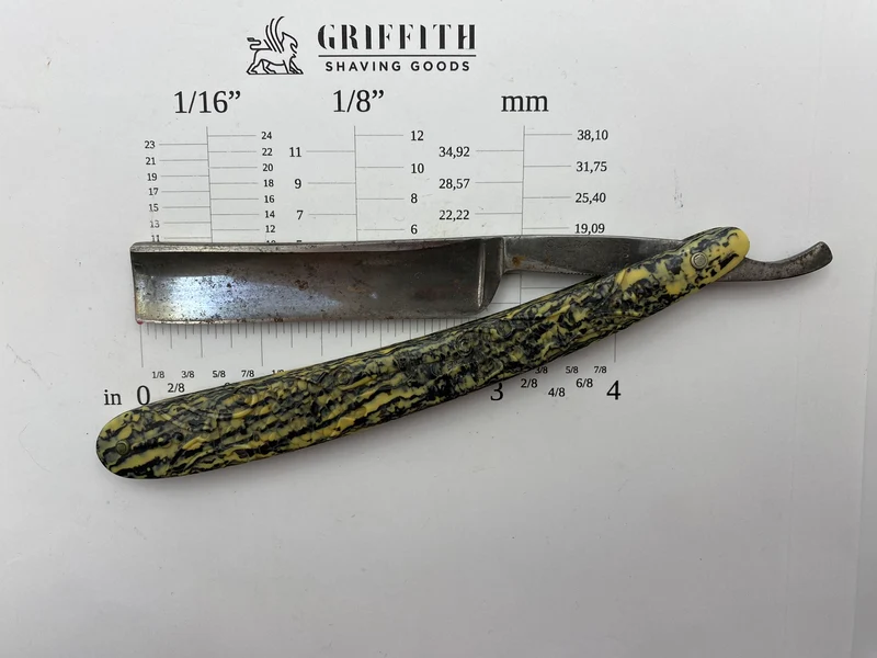 Vintage Clark Bros. Cutler Fancy Molded Scales Razor for Restoration