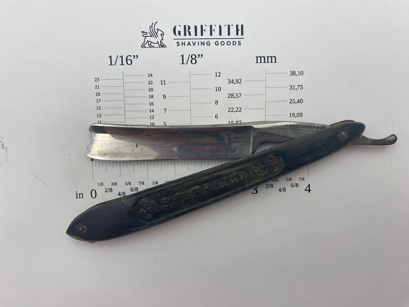 Vintage James Johnson Pressed Horn Scales Razor for Restoration