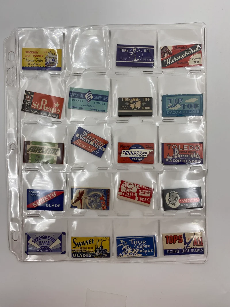 Collection Page of 20 Vintage Double Edge Razor Blades