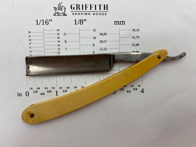 Vintage Shumate Barber American Razor for Restoration