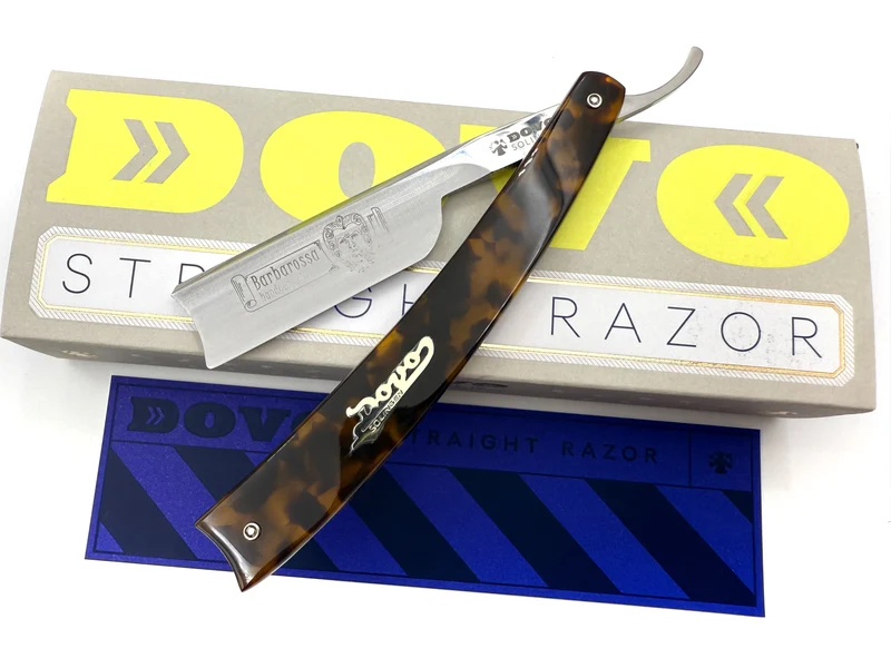 Dovo "Barbarossa" Faux Tortoise Handle 5/8 Full Hollow Spanish Tip Solingen Straight Razor