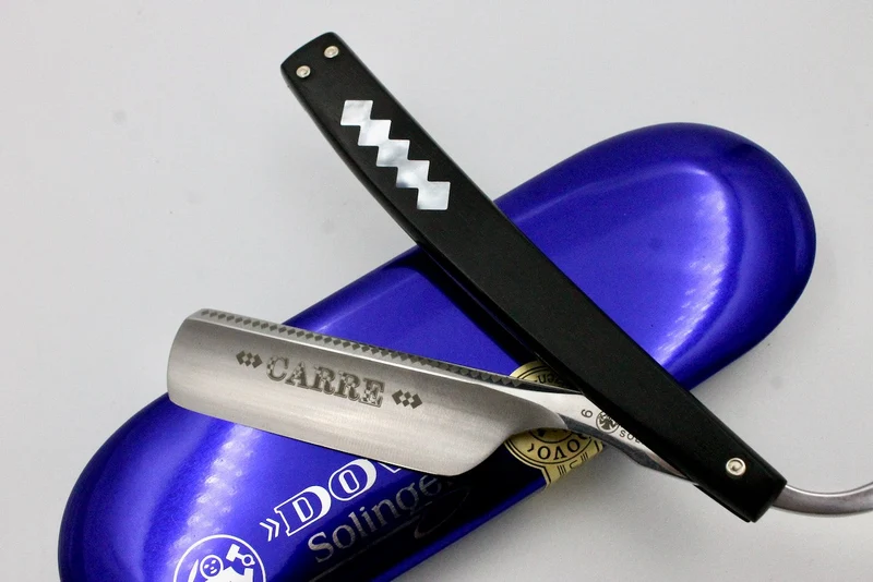 Dovo "Carre" 6/8 Grenadille Wood Handle Full Hollow Solingen Straight Razor