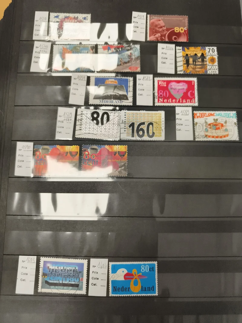 Timbres poste Pays-Bas Nederland 80c 70c thématiques modernes lot philatélie