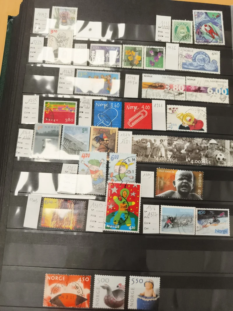 Timbres Norvège lot illustrés modernes thématiques oblitérés et neufs philatélie