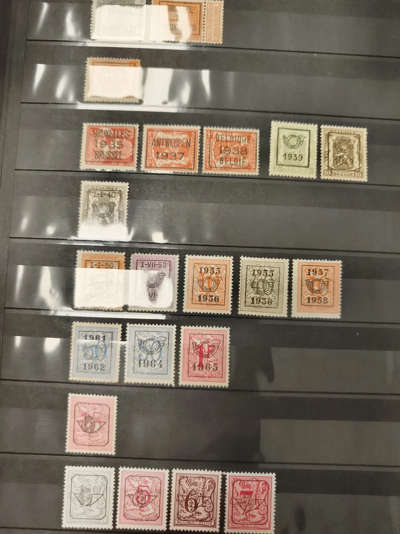 Timbres fiscaux Belgique années 1930-1960 lot philatélie taxe oblitérés