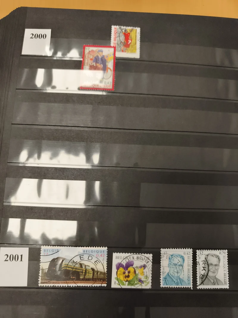 Timbres Belgique 2000-2001 oblitérés, thèmes divers, philatélie, lot francophone