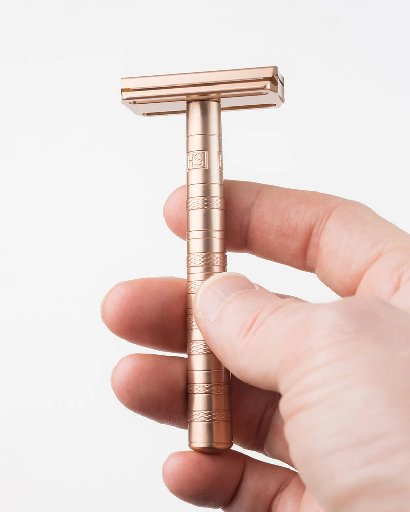 Henson AL13 Safety Razor - Copper - Mild or Medium